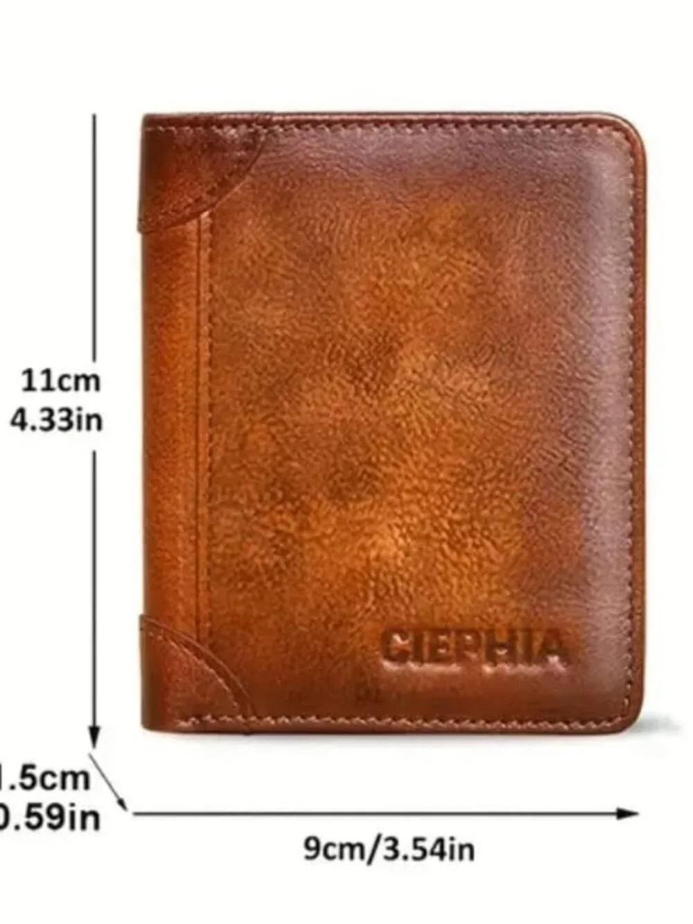 NEW Genuine Leather Wallet Slim Short Multifunction Retro Credit Card Holder